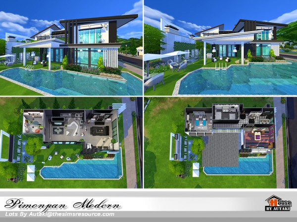  The Sims Resource: Pimonpan Modern house by Autaki