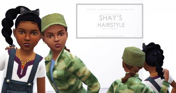  Onyx Sims: Shays Hair for Little Girls