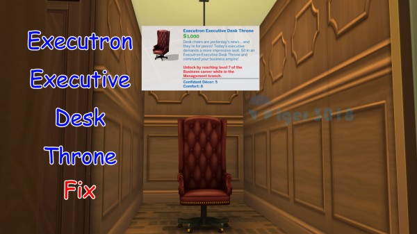  Mod The Sims: Executron Executive Desk Throne Fix by Tiger3018