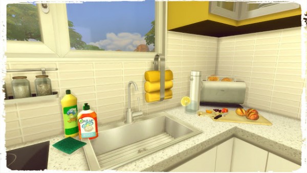  Dinha Gamer: Blue and Yellow Kitchen with Livingroom