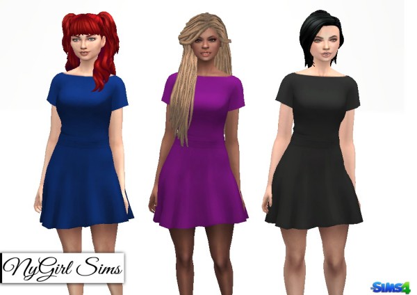  NY Girl Sims: Butterfly Sleeve Dress