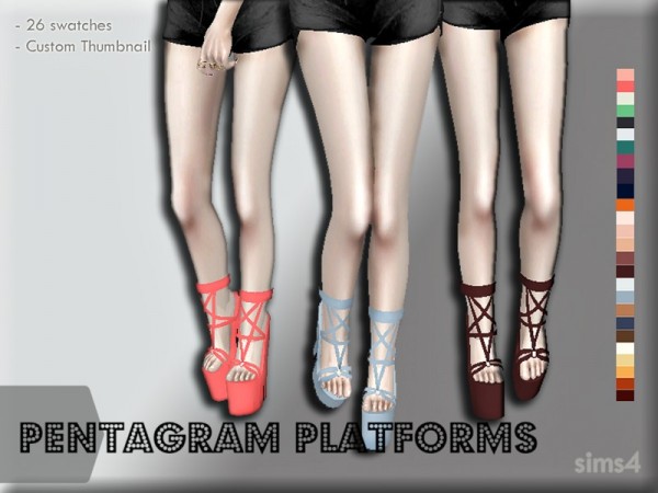  The Sims Resource: Pentagram platforms by sims4sisters