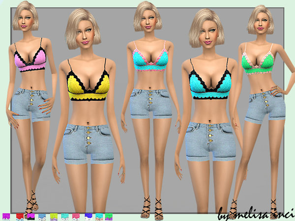  The Sims Resource: Crochet Tops by melisa inci