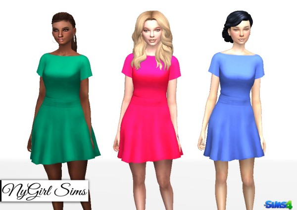  NY Girl Sims: Butterfly Sleeve Dress