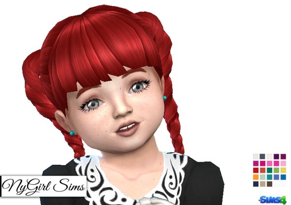  NY Girl Sims: Colored Pearl Toddler Earrings