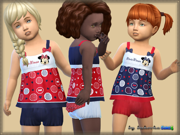  The Sims Resource: Dress Minnie Mouse by bukovka