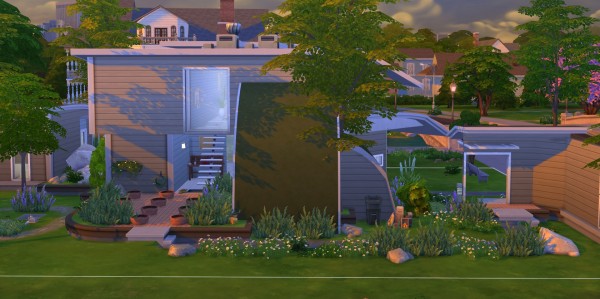  Mod The Sims: Curved by the Future   Single Home by seaphone