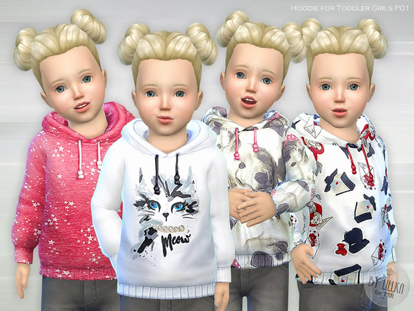  The Sims Resource: Hoodie for Toddler Girls P01 by lillka