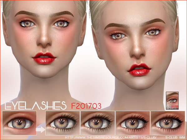  The Sims Resource: Eyelashes 201703 by S club