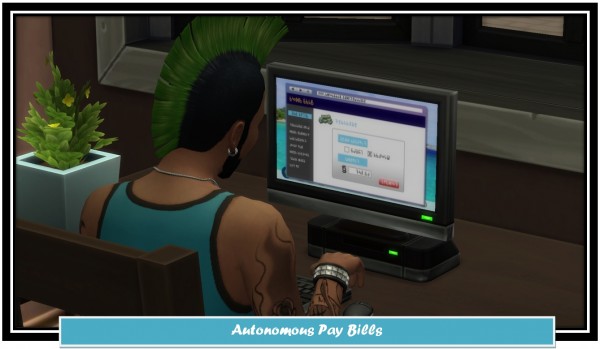  Mod The Sims: Autonomous Pay Bills at Computers by LittleMsSam