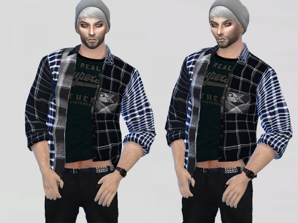  The Sims Resource: Mixed Panel Shirt Collection by Pinkzombiecupcakes