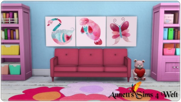  Annett`s Sims 4 Welt: Kids Paintings Pink