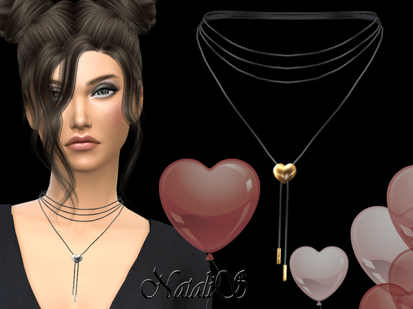 The Sims Resource: Choker with heart by NataliS