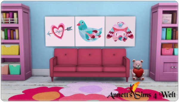 Annett`s Sims 4 Welt: Kids Paintings Pink