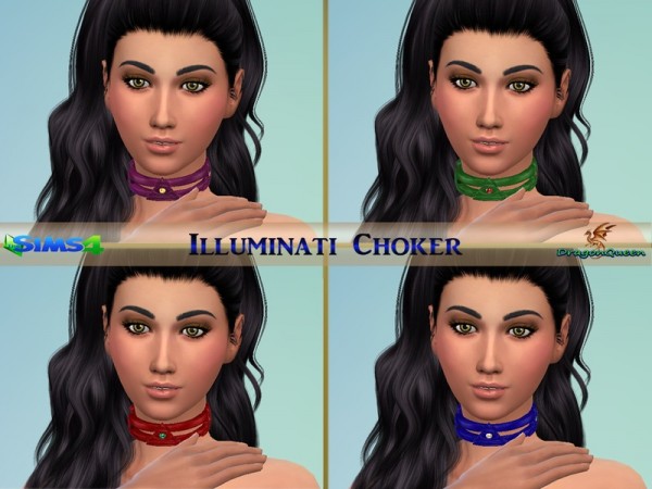  The Sims Resource: Illuminati Choker by DragonQueen