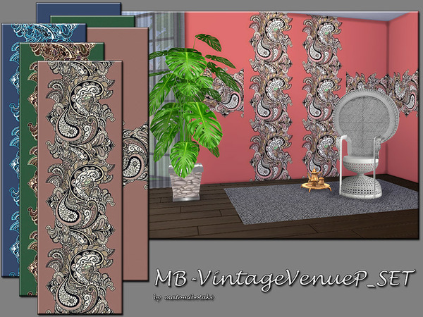  The Sims Resource: Vintage Venue P walls by matomibotaki