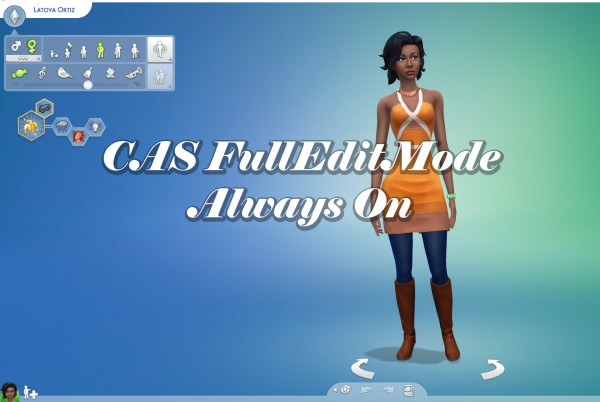  Mod The Sims: CAS FullEditMode Always On by TwistedMexi