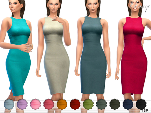  The Sims Resource: Tank Dress by ekinege