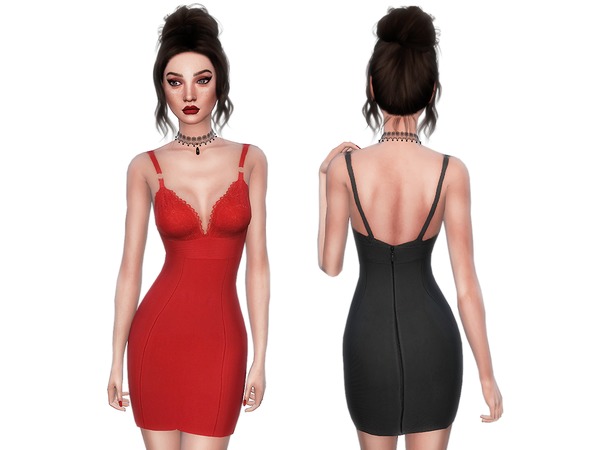  The Sims Resource: Vivian Dress by itsleeloo