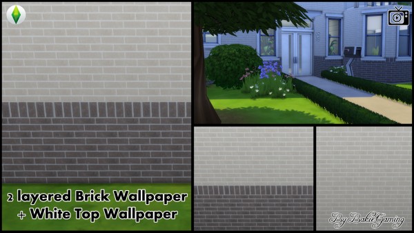  Mod The Sims: 2 Layered Brick Wallpaper by Bakie