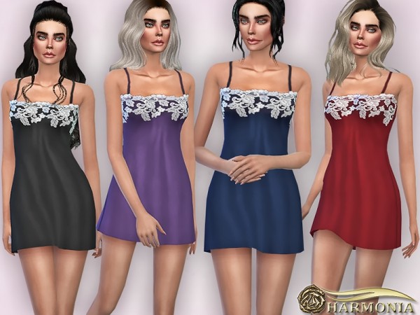  The Sims Resource: Delicate Lace Trim Chemise by Harmonia