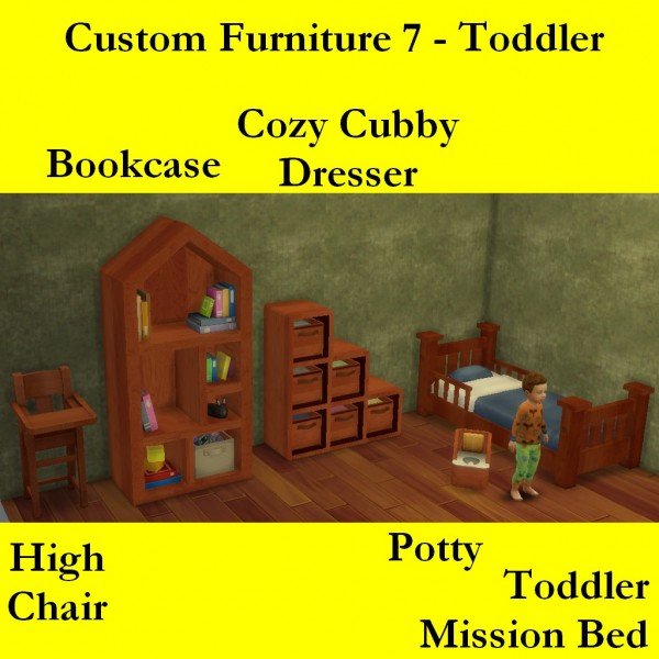  Mod The Sims: Woodworking Custom Furniture 7   Toddler by Leniad