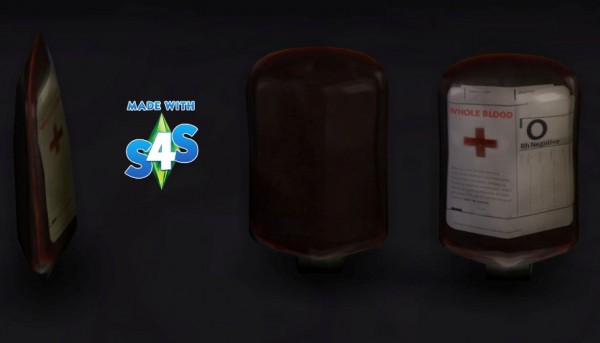  Mod The Sims: Blood bag O Negative and Emergency cooler for your Vampire by Seri