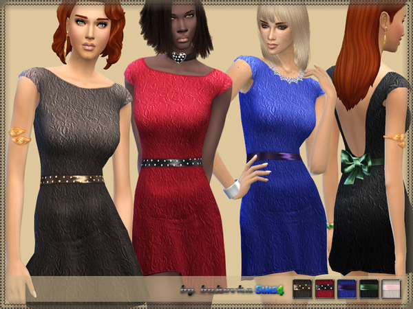  The Sims Resource: Dress & Bow Back by bukovka