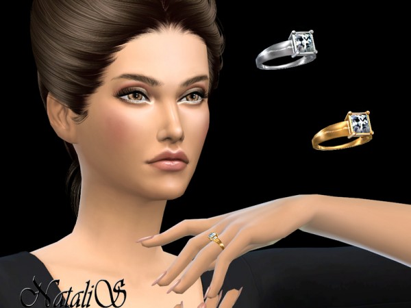  The Sims Resource: Princess cut ring by NataliS