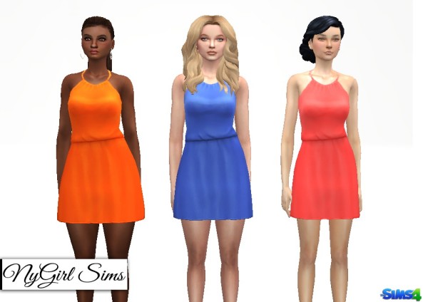  NY Girl Sims: Tied Halter Sundress