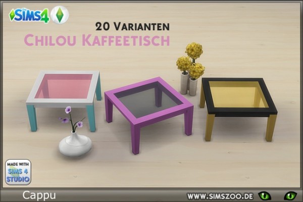  Blackys Sims 4 Zoo: Chilou coffee table by Cappu