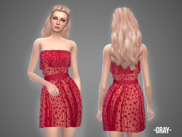  The Sims Resource: Gray   dress by April