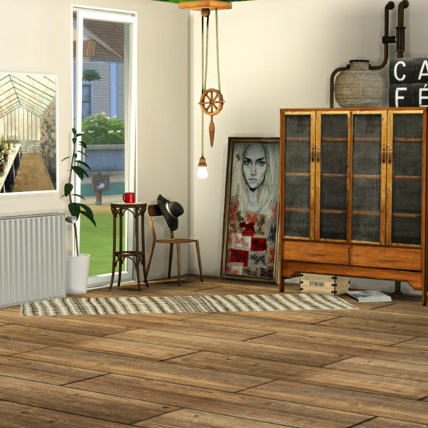  Leo 4 Sims: Wicker Table and Chair