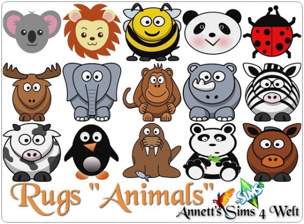  Annett`s Sims 4 Welt: Toddlers Rugs Animals