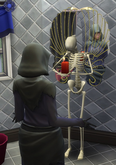  Simsworkshop: Bone   Afied Mirror with Candle Sans Crib by BigUglyHag