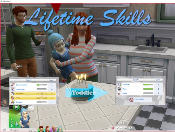  Mod The Sims: Lifetime Skills: Toddler and Child Skills that carry over! by TwistedMexi