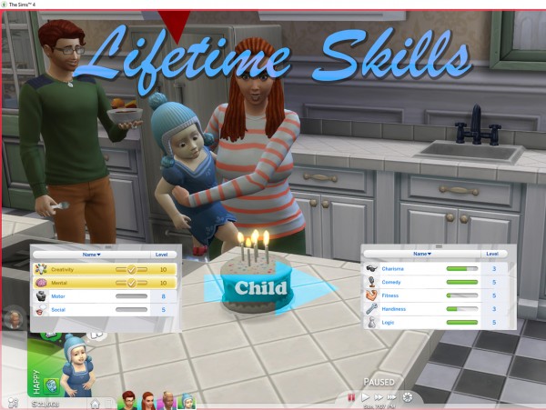  Mod The Sims: Lifetime Skills: Toddler and Child Skills that carry over! by TwistedMexi