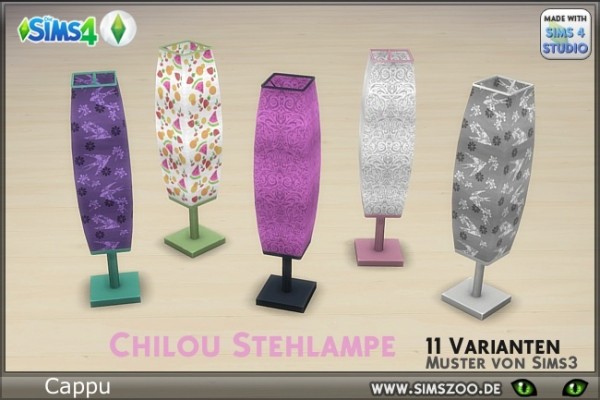  Blackys Sims 4 Zoo: Chilou floor lamp by Cappu