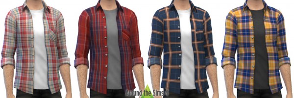 Around The Sims 4: Checkers Open Shirt