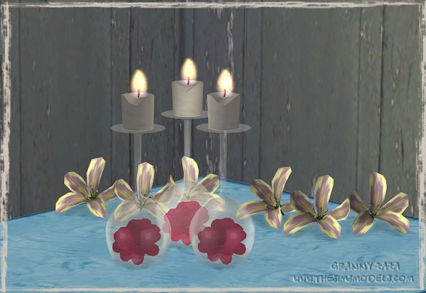  The Sims Models: Shabby candle by Granny Zaza