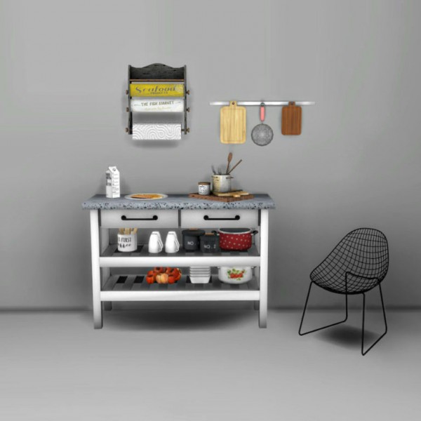  Leo 4 Sims: Kitchen Island and Carlesso Chair