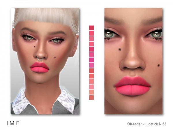 The Sims Resource: Oleander Lipstick N.63 by IzzieMcFire • Sims 4 Downloads