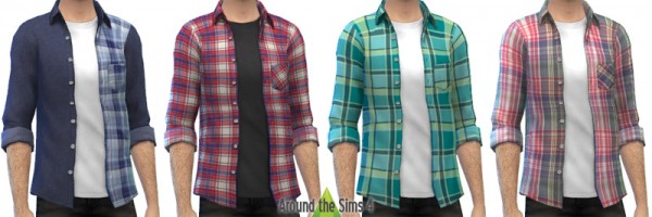  Around The Sims 4: Checkers Open Shirt