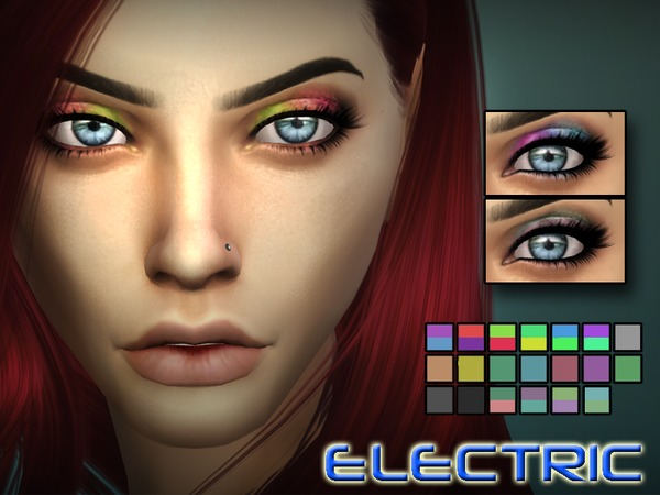  The Sims Resource: Electric Eyeshadow by Kitty.Meow