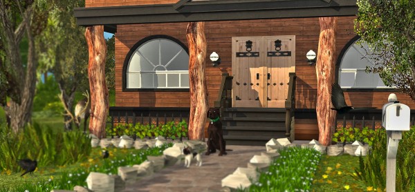  Sims 4 Designs: Rustic Tree Trunk Columns Set