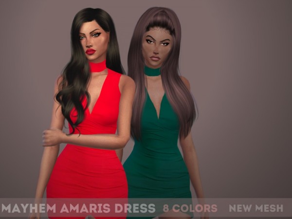  The Sims Resource: Amaris Dress by mayhem sims