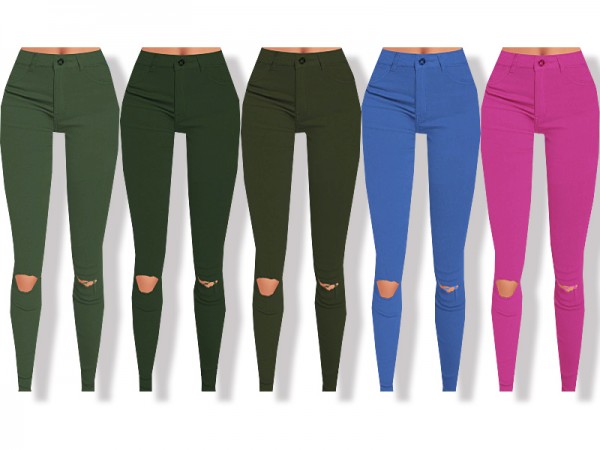  The Sims Resource: High Waisted Skinny Jeans by Pinkzombiecupcakes