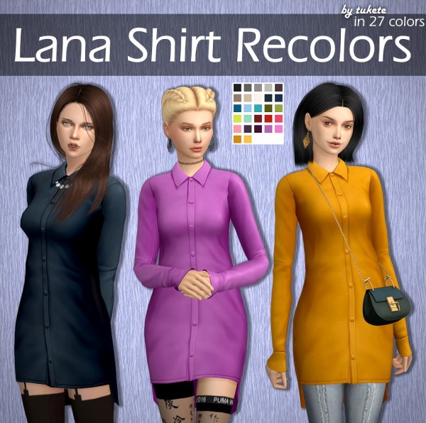  Tukete: Lana Shirt Dress Recolors