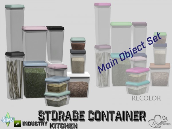  The Sims Resource: Kitchen Storage Containers by BuffSumm