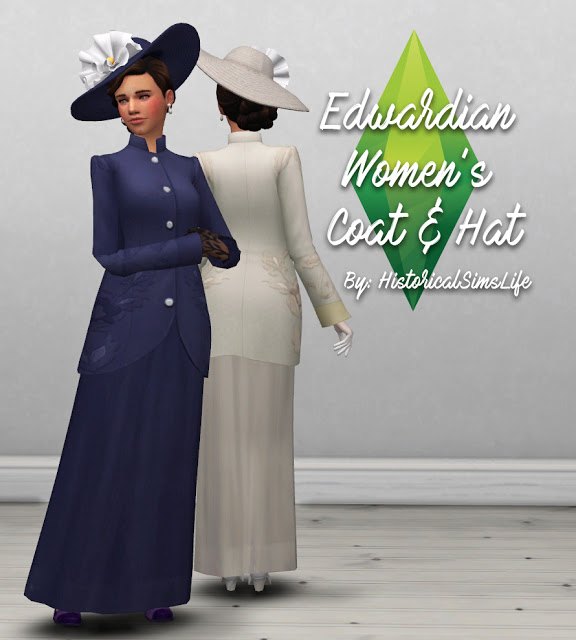  History Lovers Sims Blog: Edwardian women`s dress and hat